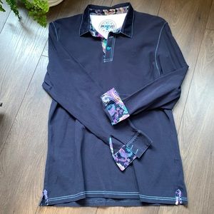 BERTIGO in EUC .. paisley long sleeve polo